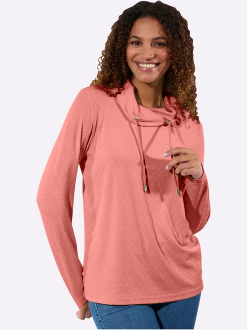 T-shirt à Col Roulé Jacquard En Jersey Tendance - Taille Standard - Witt - Kiabi T-shirt à Col Roulé Jacquard En Jersey Tendance - Taille Standard - Witt - Kiabi