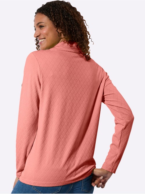 T-shirt à Col Roulé Jacquard En Jersey Tendance - Taille Standard - Witt - Kiabi T-shirt à Col Roulé Jacquard En Jersey Tendance - Taille Standard - Witt - Kiabi