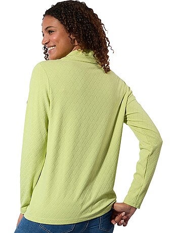 T-shirt à Col Roulé Jacquard En Jersey Tendance - Taille Standard - Witt