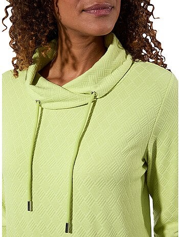 T-shirt à Col Roulé Jacquard En Jersey Tendance - Taille Standard - Witt