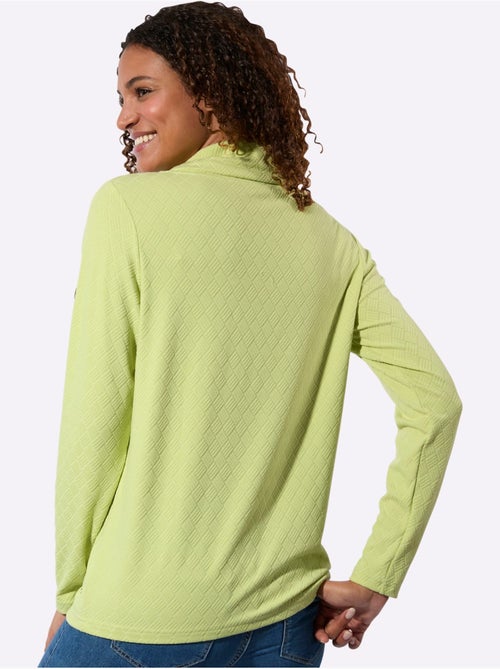 T-shirt à Col Roulé Jacquard En Jersey Tendance - Taille Standard - Witt - Kiabi