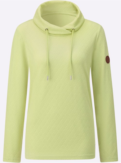 T-shirt à Col Roulé Jacquard En Jersey Tendance - Taille Standard - Witt - Kiabi