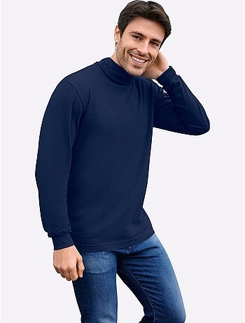 T-shirt à col roulé jersey fin - taille standard - moda vilona
