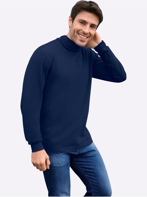 T-shirt à col roulé jersey fin - taille standard - moda vilona - Kiabi