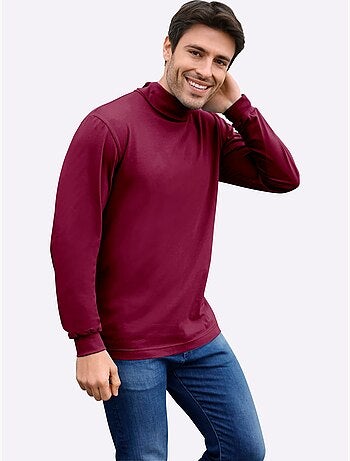 T-shirt à col roulé jersey fin - taille standard - moda vilona
