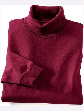 T-shirt à col roulé jersey fin - taille standard - moda vilona