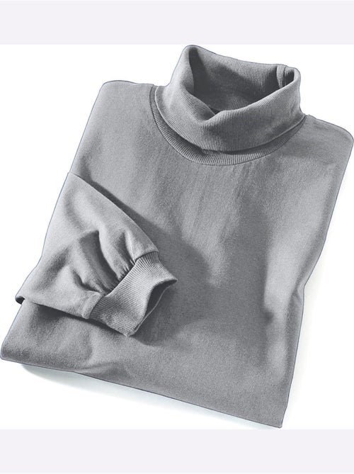 T-shirt à col roulé jersey fin - taille standard - moda vilona - Kiabi
