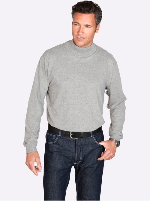 T-shirt à col roulé jersey fin - taille standard - moda vilona - Kiabi