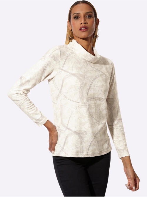 T-shirt à col roulé moelleux - taille standard - helline - Kiabi T-shirt à col roulé moelleux - taille standard - helline - Kiabi