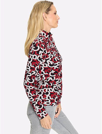 T-shirt à Col Roulé Motif Imprimé Exclusif - Taille Standard - Helline