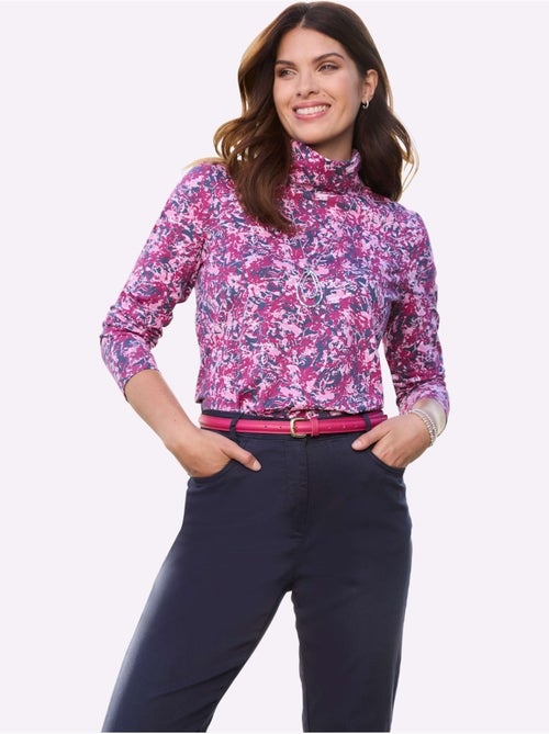 T-shirt à Col Roulé Pur Coton - Taille Standard - Moda Vilona - Kiabi T-shirt à Col Roulé Pur Coton - Taille Standard - Moda Vilona - Kiabi