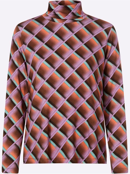 T-shirt à col roulé viscose - taille standard - helline - Kiabi