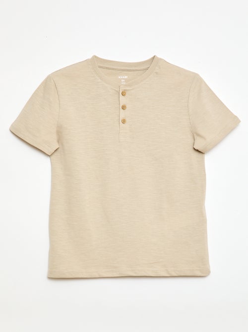 T-shirt à col tunisien - Kiabi