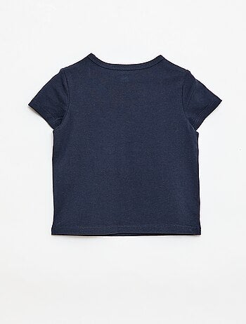 T-shirt à col tunisien boutonné