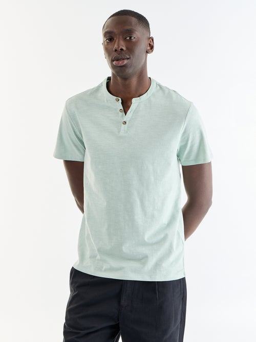 T-shirt à col tunisien homme uni - Kiabi T-shirt à col tunisien homme uni - Kiabi