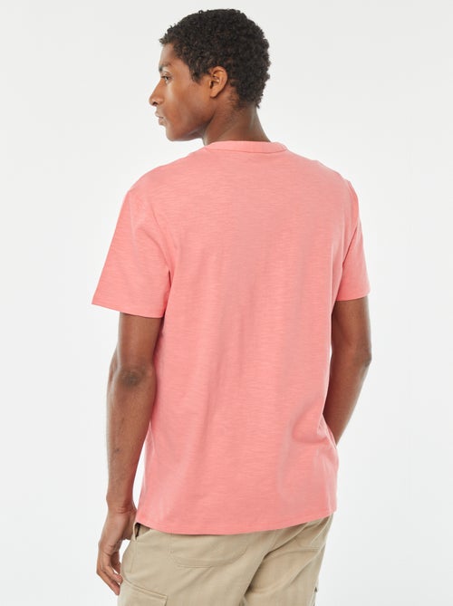 T-shirt à col tunisien manches courtes - Kiabi