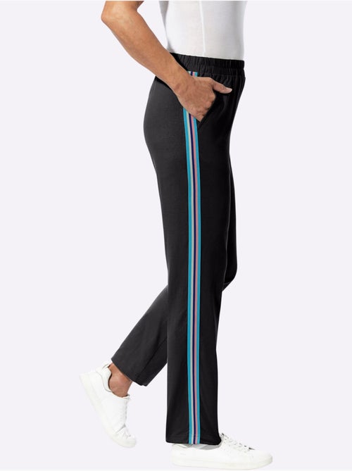 T-shirt à col V avec manches courtes et rayures sur les côtés - Taille standard - Moda Vilona - Kiabi