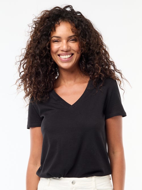 T-shirt à col V - Kiabi