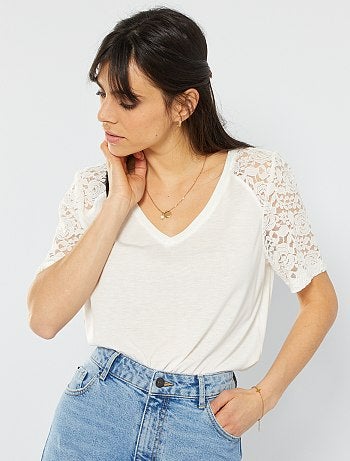 T-shirt à dentelle 'JDY'