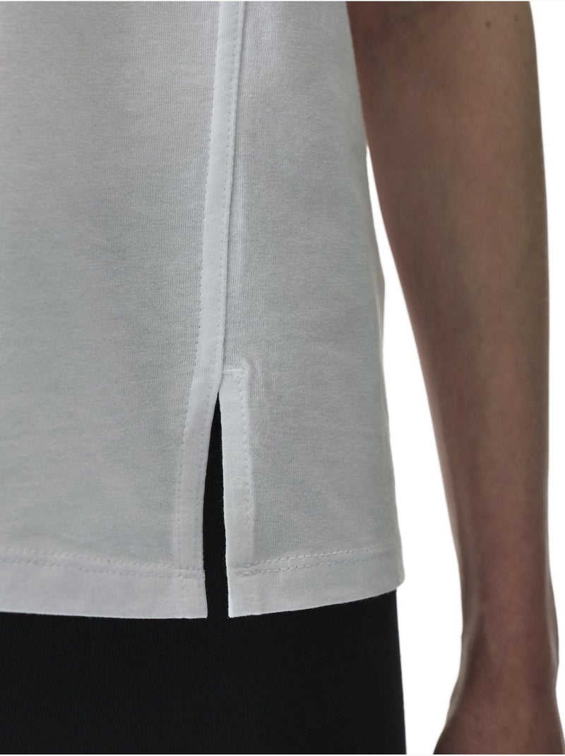 T-shirt à détail de couture et col rond penti Blanc - Kiabi