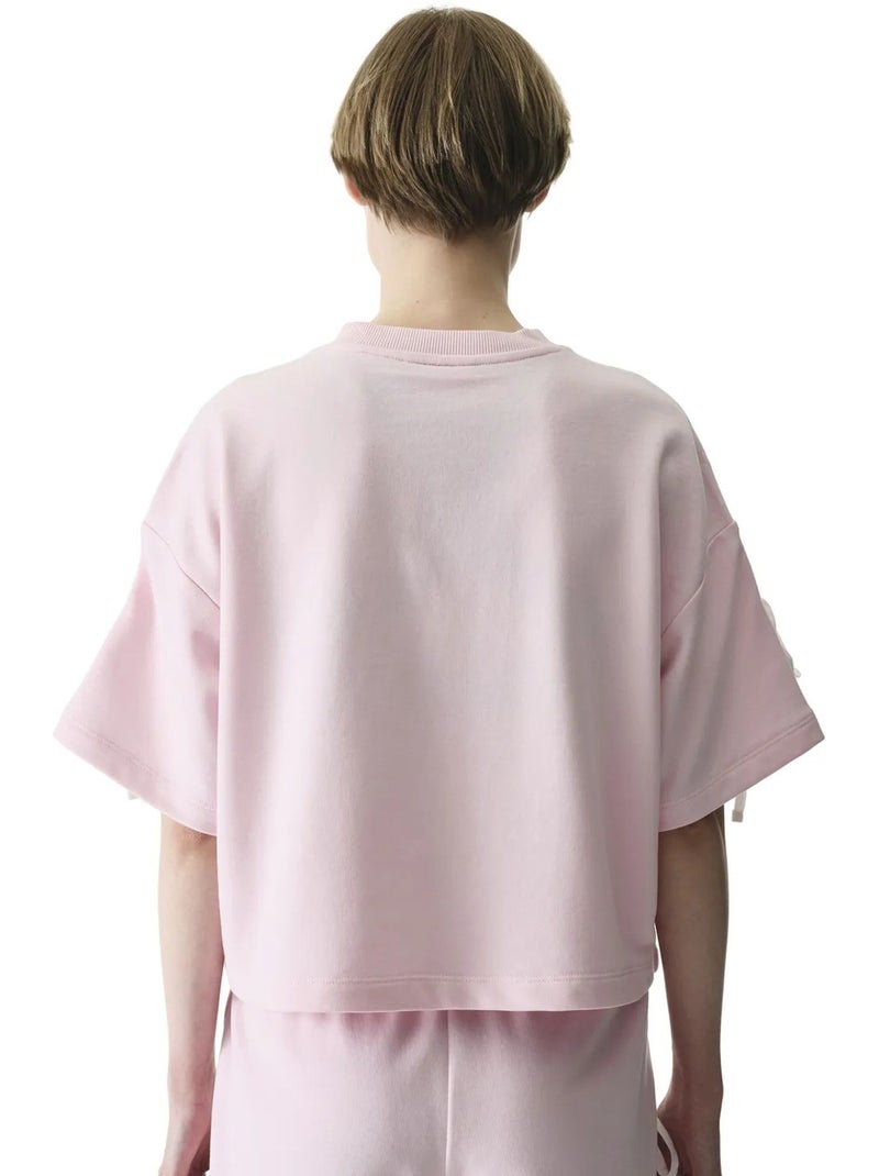 T-shirt à détail nœud penti Rose dragée - Kiabi
