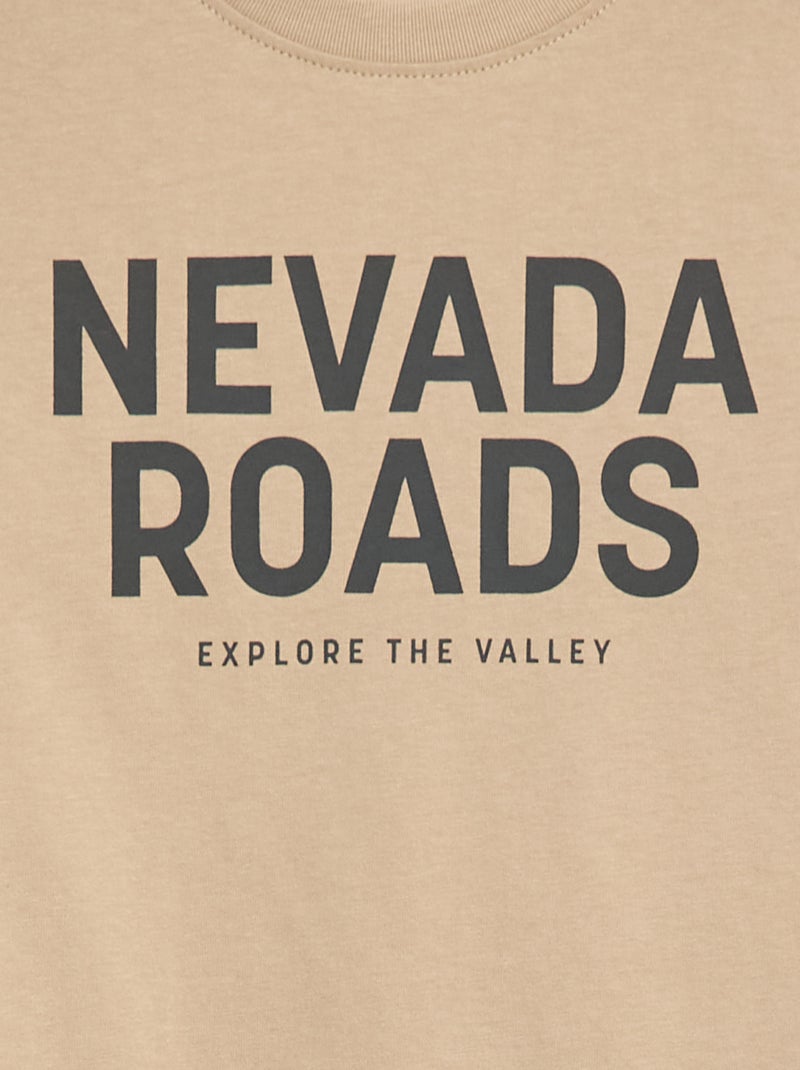 T-shirt à double manche Beige - Kiabi