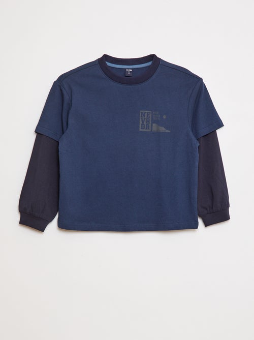 T-shirt à double manche - Kiabi
