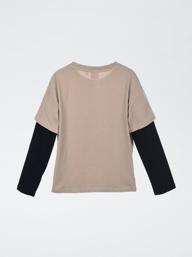 T-shirt à double manches 'Pat'patrouille' Beige - Kiabi