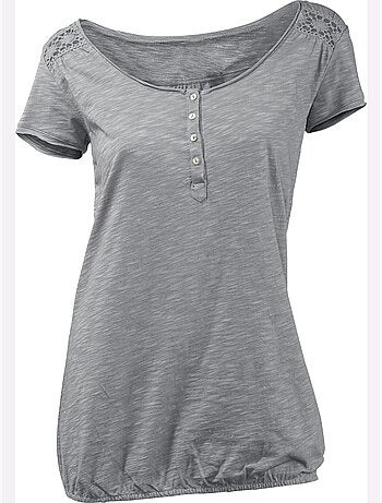 T-shirt à Encolure Ronde - Taille Standard - Helline