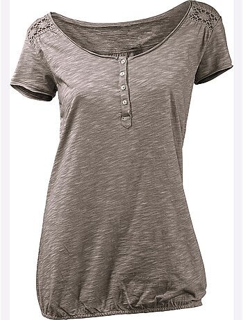 T-shirt à Encolure Ronde - Taille Standard - Helline