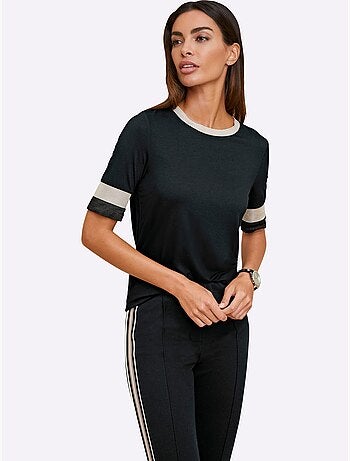 T-shirt à Encolure Ronde - Taille Standard - Helline