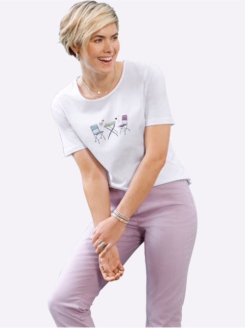 T-shirt à Encolure Ronde 100% Coton - Taille Standard - Witt - Kiabi