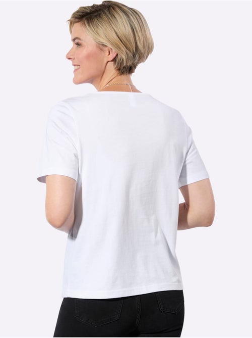 T-shirt à Encolure Ronde 100% Coton - Taille Standard - Witt - Kiabi