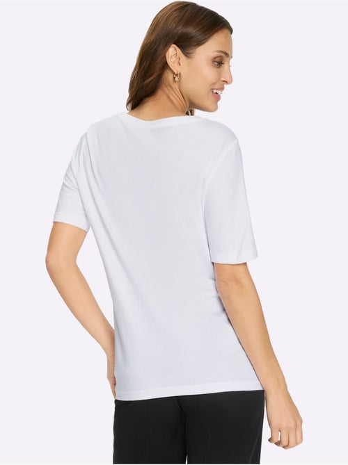 T-shirt à Encolure Ronde 50% Coton - Taille Standard - Witt - Kiabi