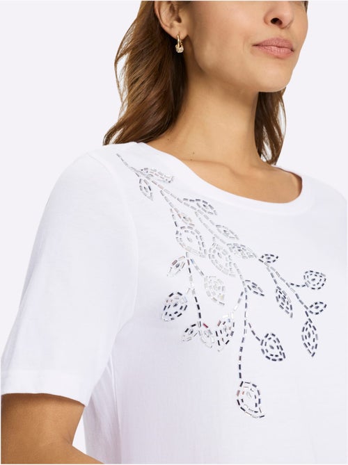 T-shirt à Encolure Ronde 50% Coton - Taille Standard - Witt - Kiabi