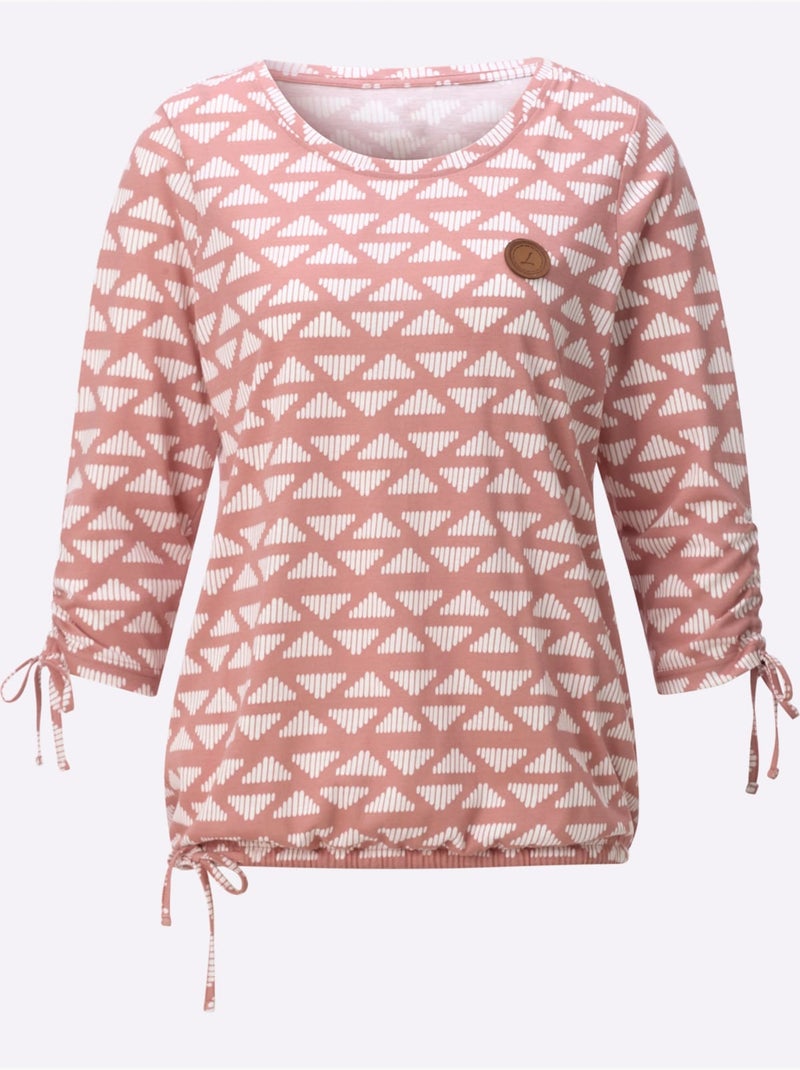 T-shirt à Encolure Ronde 50% Coton Et 50% Modal - Taille Standard - Witt Bois de rose - Kiabi