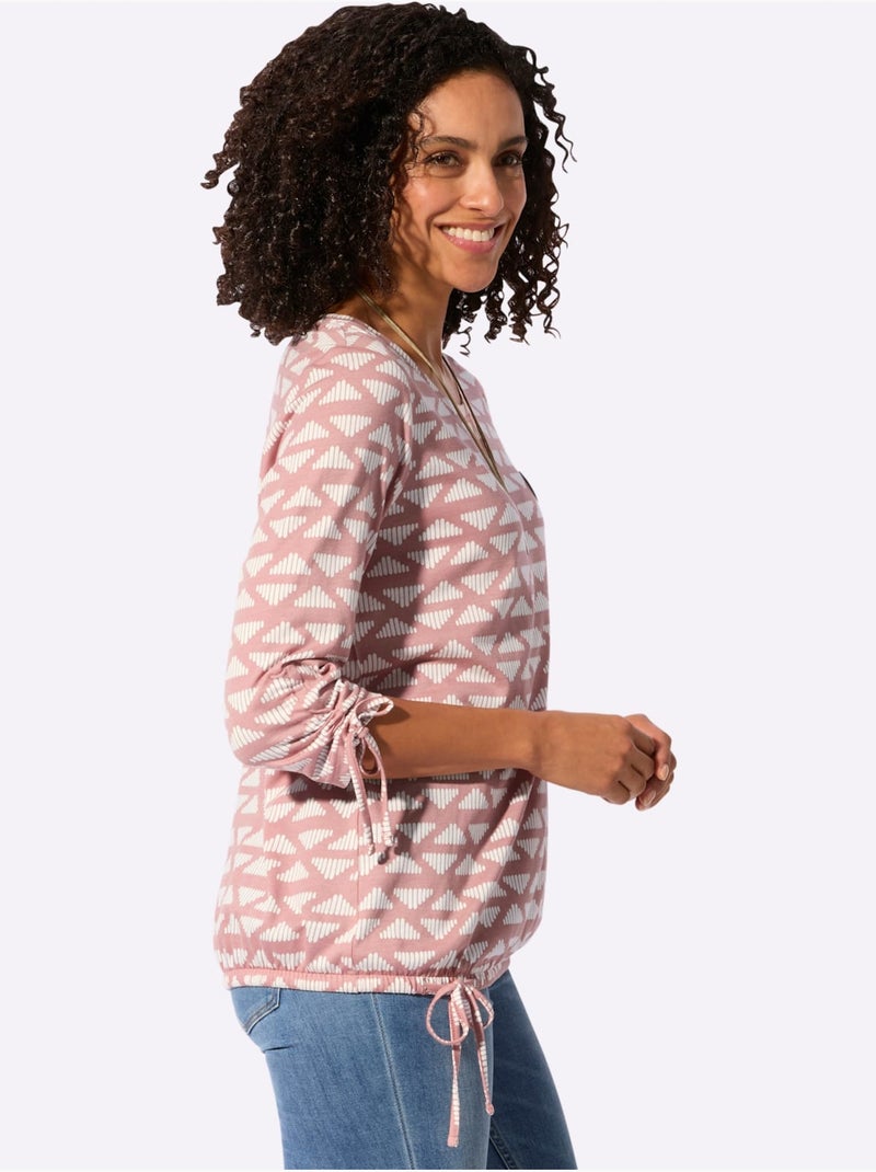 T-shirt à Encolure Ronde 50% Coton Et 50% Modal - Taille Standard - Witt Bois de rose - Kiabi
