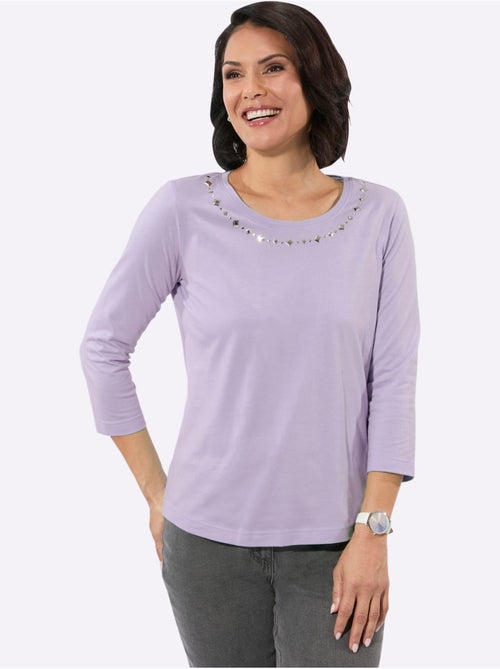 T-shirt à Encolure Ronde 50% Modal - Taille Standard - Witt - Kiabi T-shirt à Encolure Ronde 50% Modal - Taille Standard - Witt - Kiabi