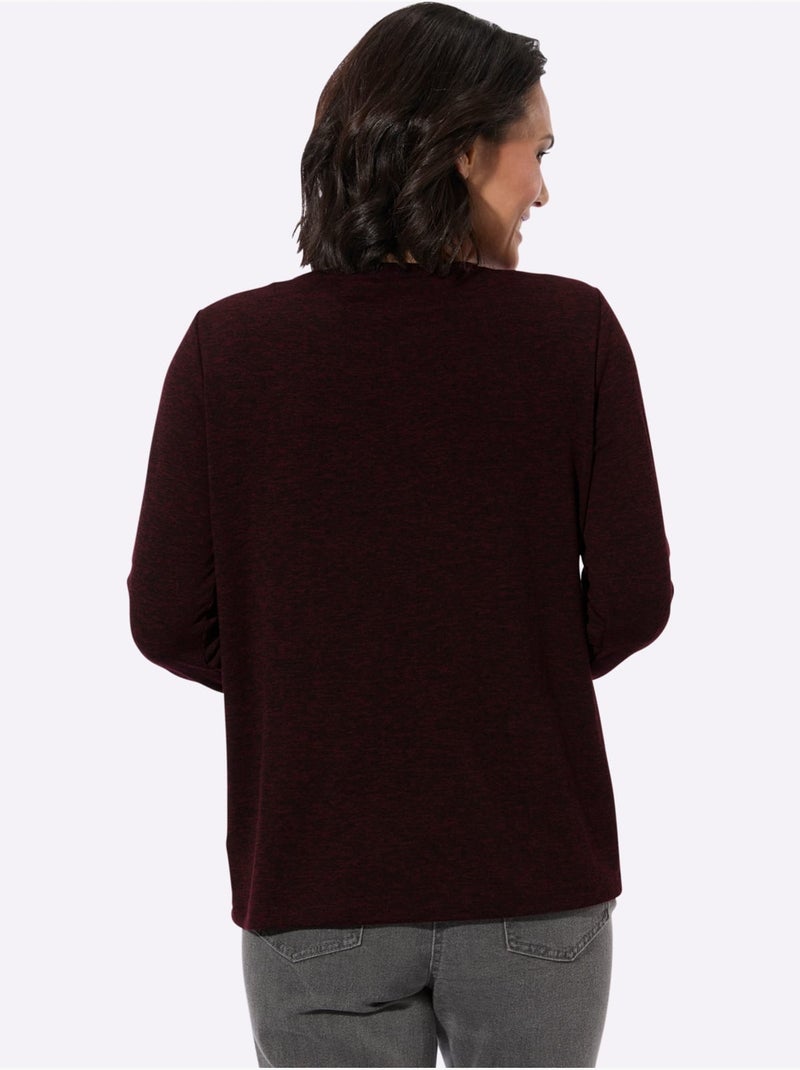 T-shirt à encolure ronde 50% viscose - taille standard - witt Bordeaux - Kiabi