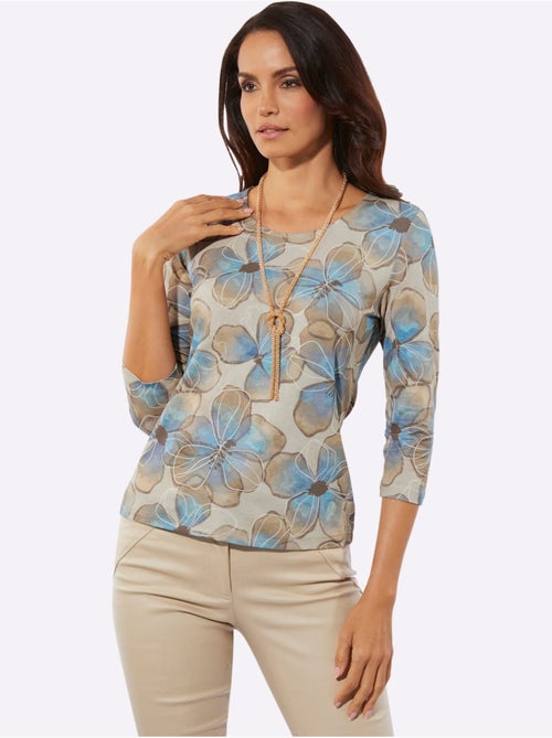 T-shirt à Encolure Ronde 95% Viscose (ecovero) - Taille Standard - Helline - Kiabi