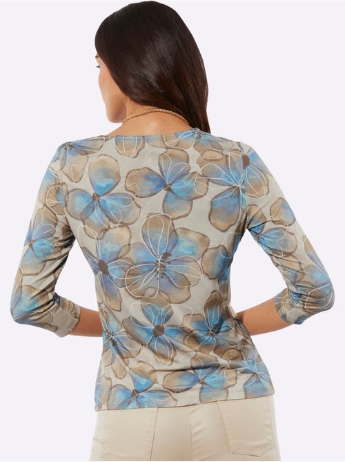 T-shirt à Encolure Ronde 95% Viscose (ecovero) - Taille Standard - Helline - Kiabi