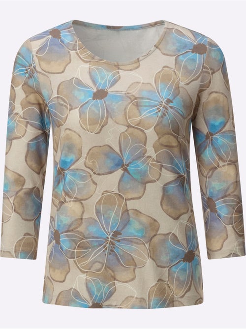 T-shirt à Encolure Ronde 95% Viscose (ecovero) - Taille Standard - Helline - Kiabi