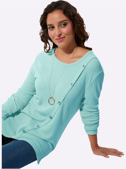 T-shirt à Encolure Ronde 95% Viscose (ecovero) - Taille Standard - Witt - Kiabi