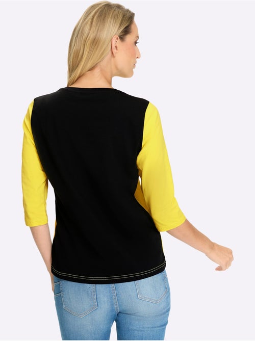 T-shirt à Encolure Ronde Accents Brillants - Taille Standard - helline - Kiabi