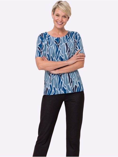 T-shirt à encolure ronde avec imprimé et manches courtes - Taille standard - Moda Vilona - Kiabi T-shirt à encolure ronde avec imprimé et manches courtes - Taille standard - Moda Vilona - Kiabi