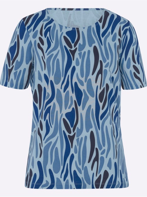 T-shirt à encolure ronde avec imprimé et manches courtes - Taille standard - Moda Vilona - Kiabi T-shirt à encolure ronde avec imprimé et manches courtes - Taille standard - Moda Vilona - Kiabi