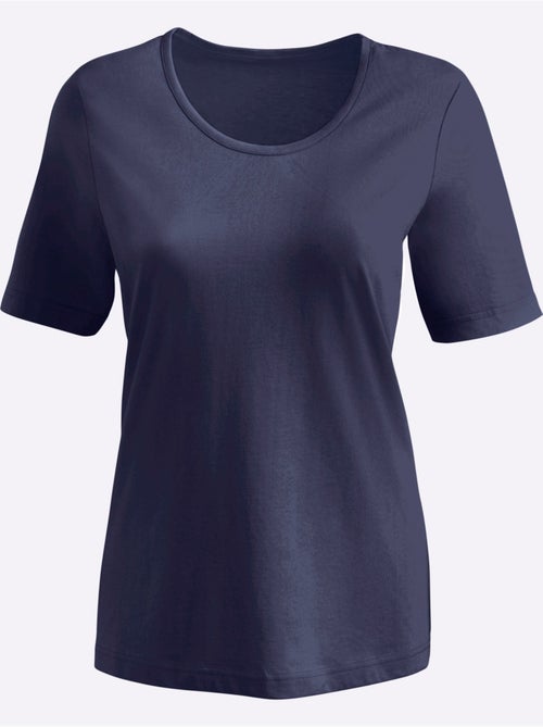 T-shirt à encolure ronde avec manches courtes en coton - Taille standard - Moda Vilona - Kiabi T-shirt à encolure ronde avec manches courtes en coton - Taille standard - Moda Vilona - Kiabi