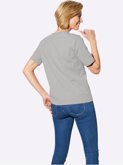 T-shirt à Encolure Ronde Confortable à Porter - Taille Standard - Witt - Kiabi
