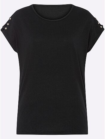 T-shirt à Encolure Ronde Couleurs Faciles à Assortir - Taille Standard - Moda Vilona