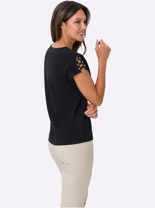 T-shirt à Encolure Ronde Couleurs Faciles à Assortir - Taille Standard - Moda Vilona - Kiabi